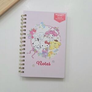 Sanrio Hello Kitty and Friends Floral Bow Medium Hardcover Spiral Notebook